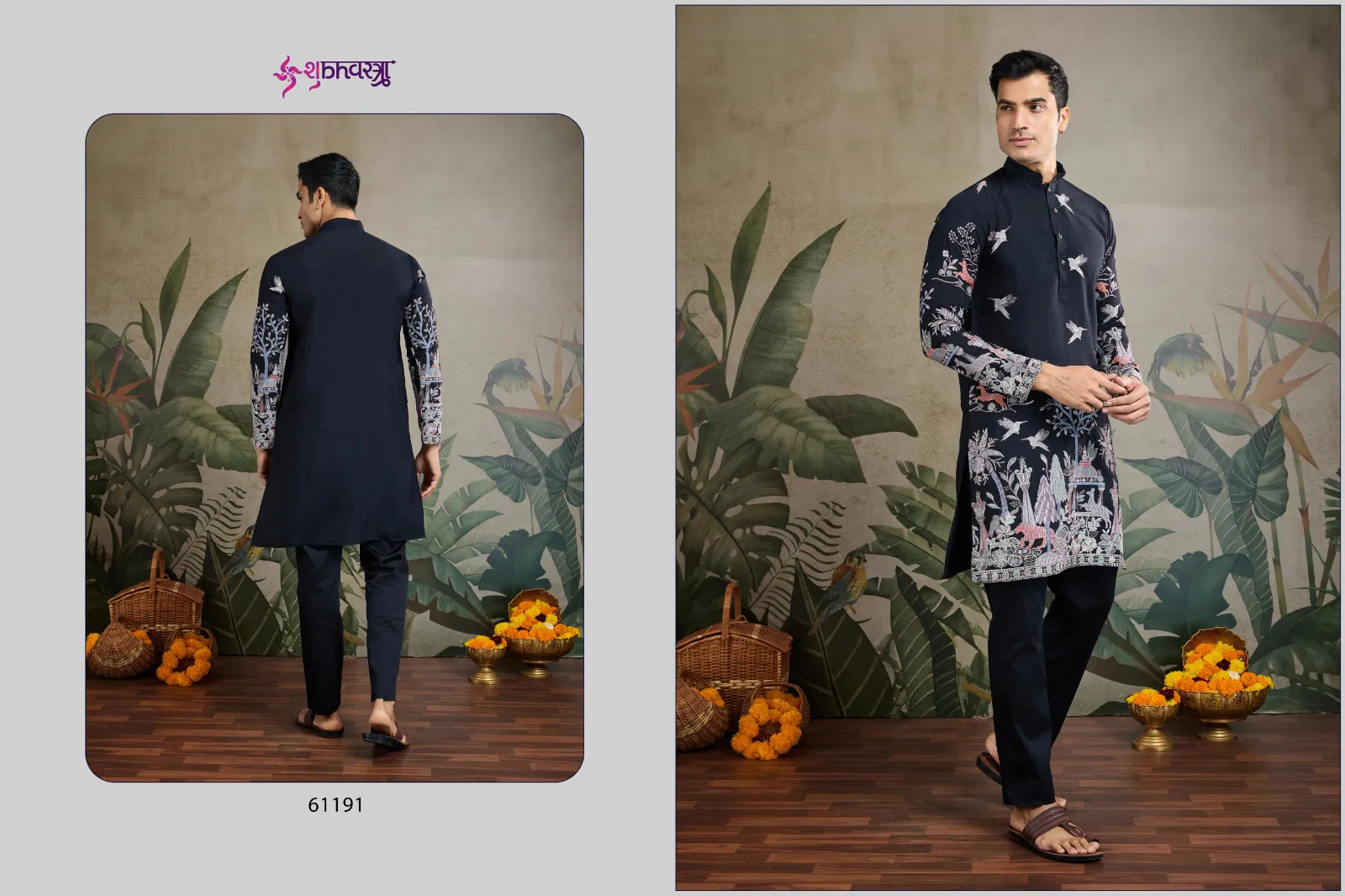 The Desi Edit By Shubhvastra Embroidered Mens Kurta Wholesale Shop In Surat